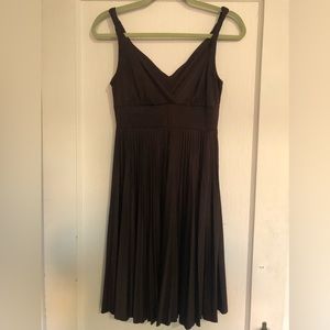 Pleated “Marilyn Monroe” style dress- dark brown, medium